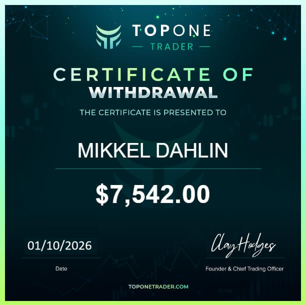 Topone Trader withdrawal certificate
